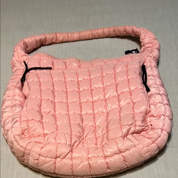 Katydid Oversized Pink Quilted Hobo Shoulder Bag - Picture 2 of 13
